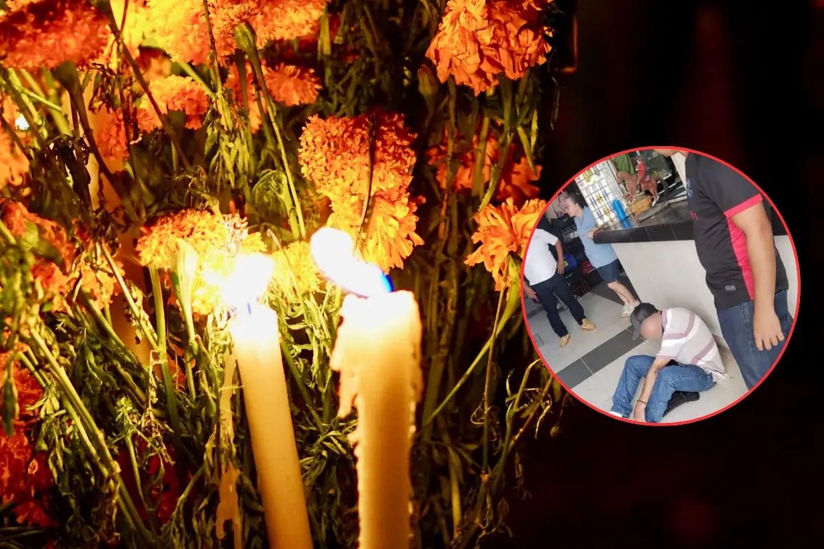 Quería hacer su altar de muertos con veladoras y flores robadas en Tampico | Foto: Perla Herrera