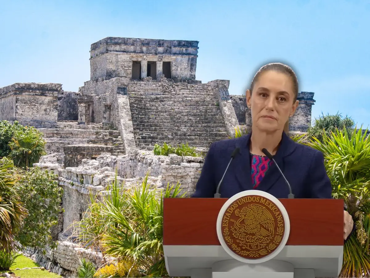 En la conferencia mañanera del pasado miércoles, la presidenta Claudia Sheinbaum habló sobre la crisis turística en Tulum y que ha generado muchas opiniones en redes sociales.- Fuente Canva y Gobierno de México