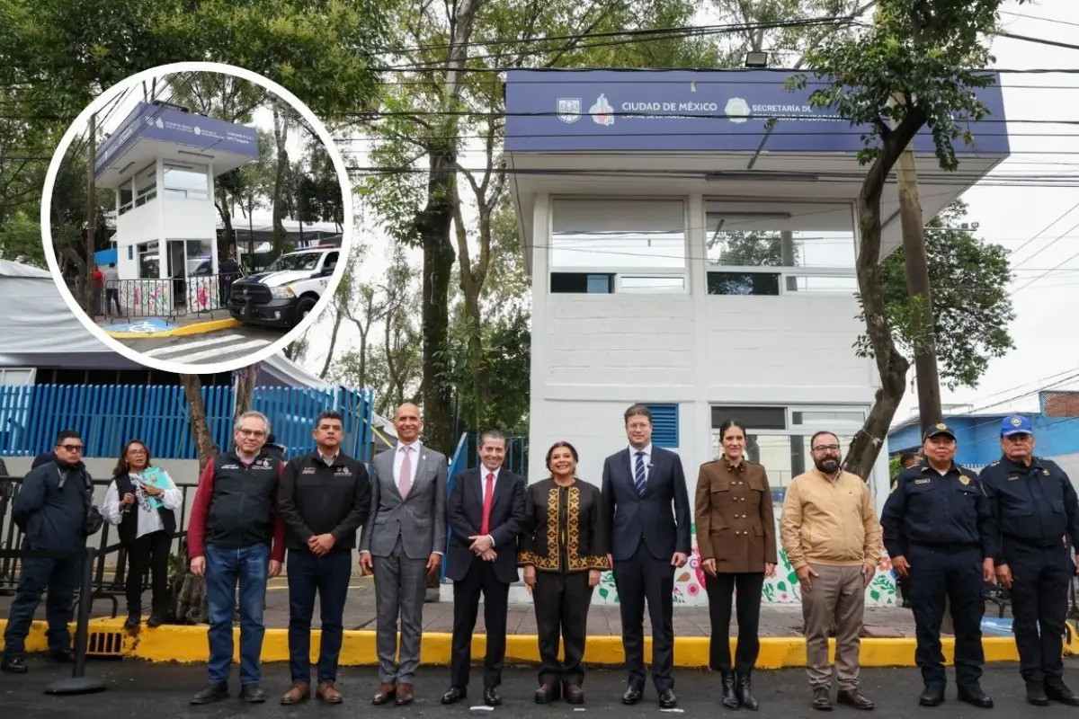 Clara Brugada en la inauguración de módulo de seguridad. Foto: Mario Flores