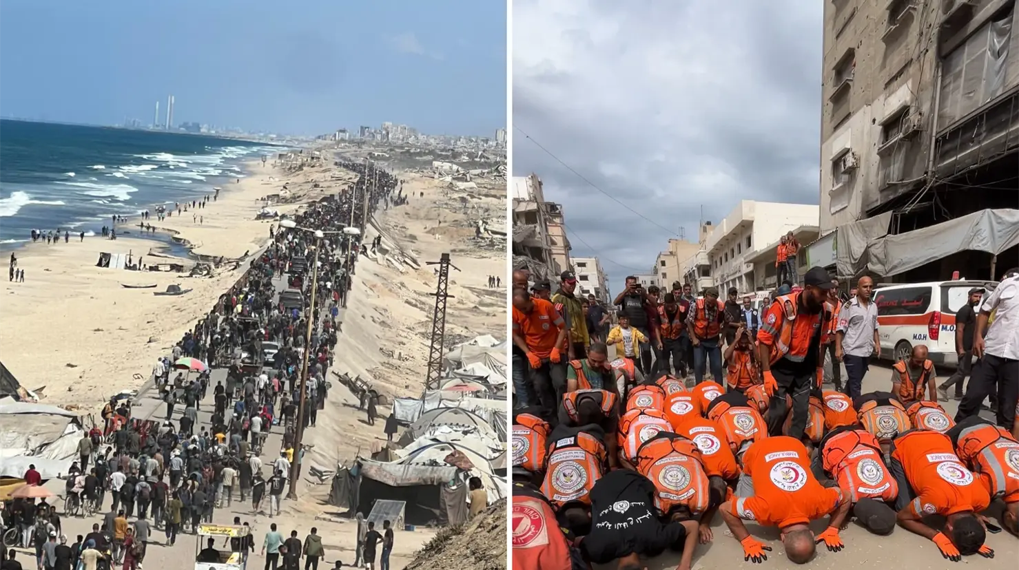 Miles de gazatíes regresan a sus hogares tras alto al fuego entre Israel y Hamás. Foto: X (@MuhammadSmiry, @dn_osama_rabee)