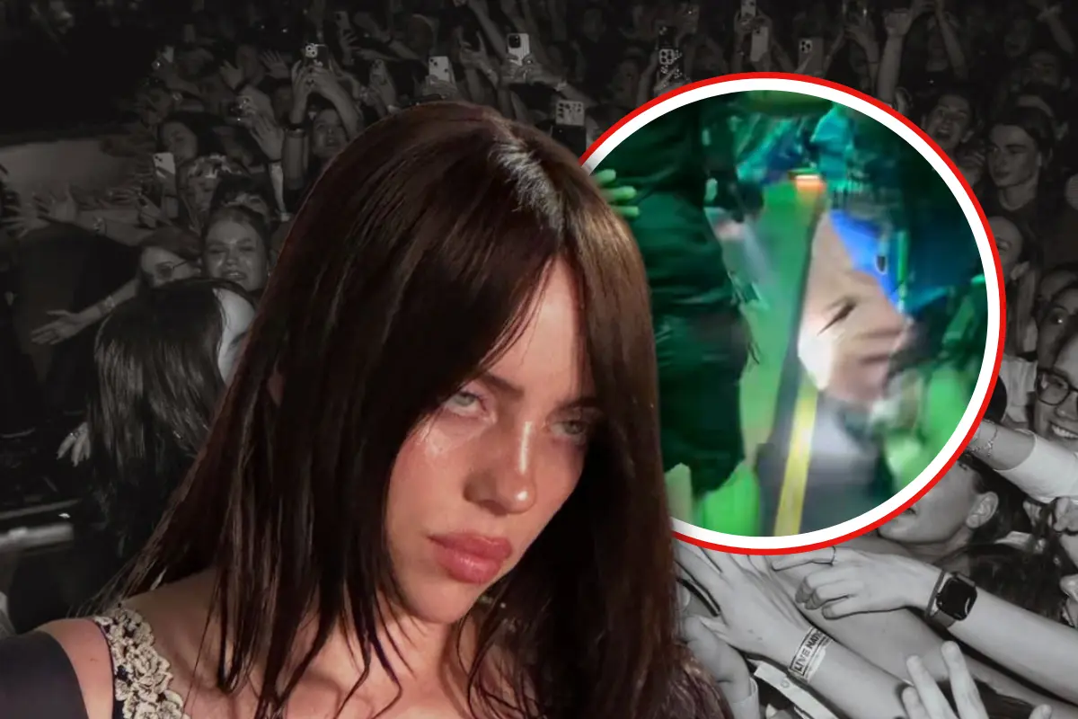Billie Eilish es arrastrada violentamente (Foto: @billieeilish, @eilishitalia / Canva)