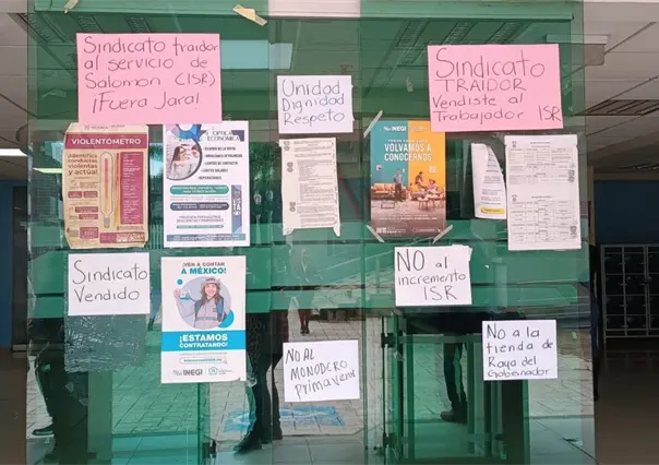 Trabajadores del Gobierno de Oaxaca exigen el cese de retención ilegal de ISR | VIDEO