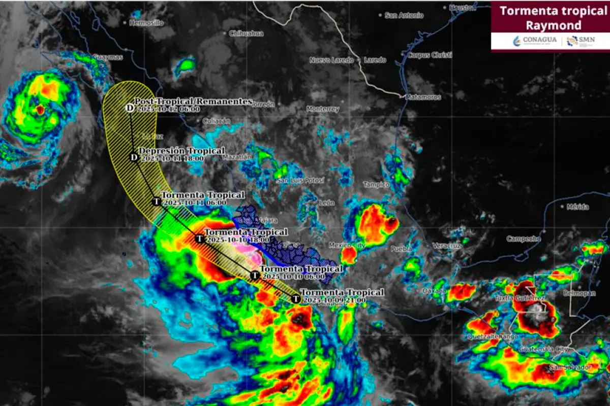Baja California Sur está en la peculiar situación de estar en medio de 2 tormentas tropicales. Foto: Conagua.
