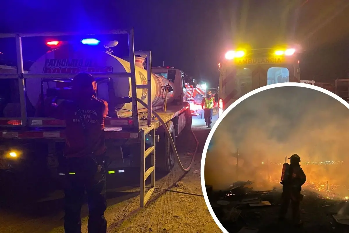 Reportan tejaban calcinado por las llamas en Ramos Arizpe / Fotos: Marco Juárez | Canva