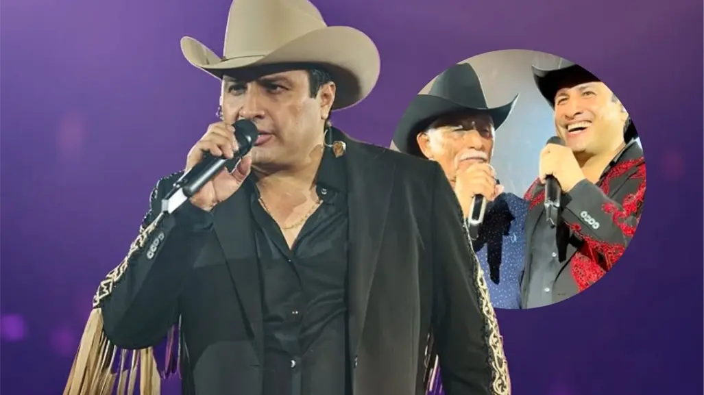 Julión Álvarez sorprende al compartir el escenario con su padre tras su arresto