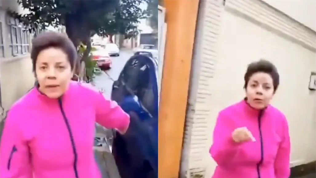VIDEO | Mujer es apodada Lady Coladera tras agredir a conductor por estacionarse frente a su casa