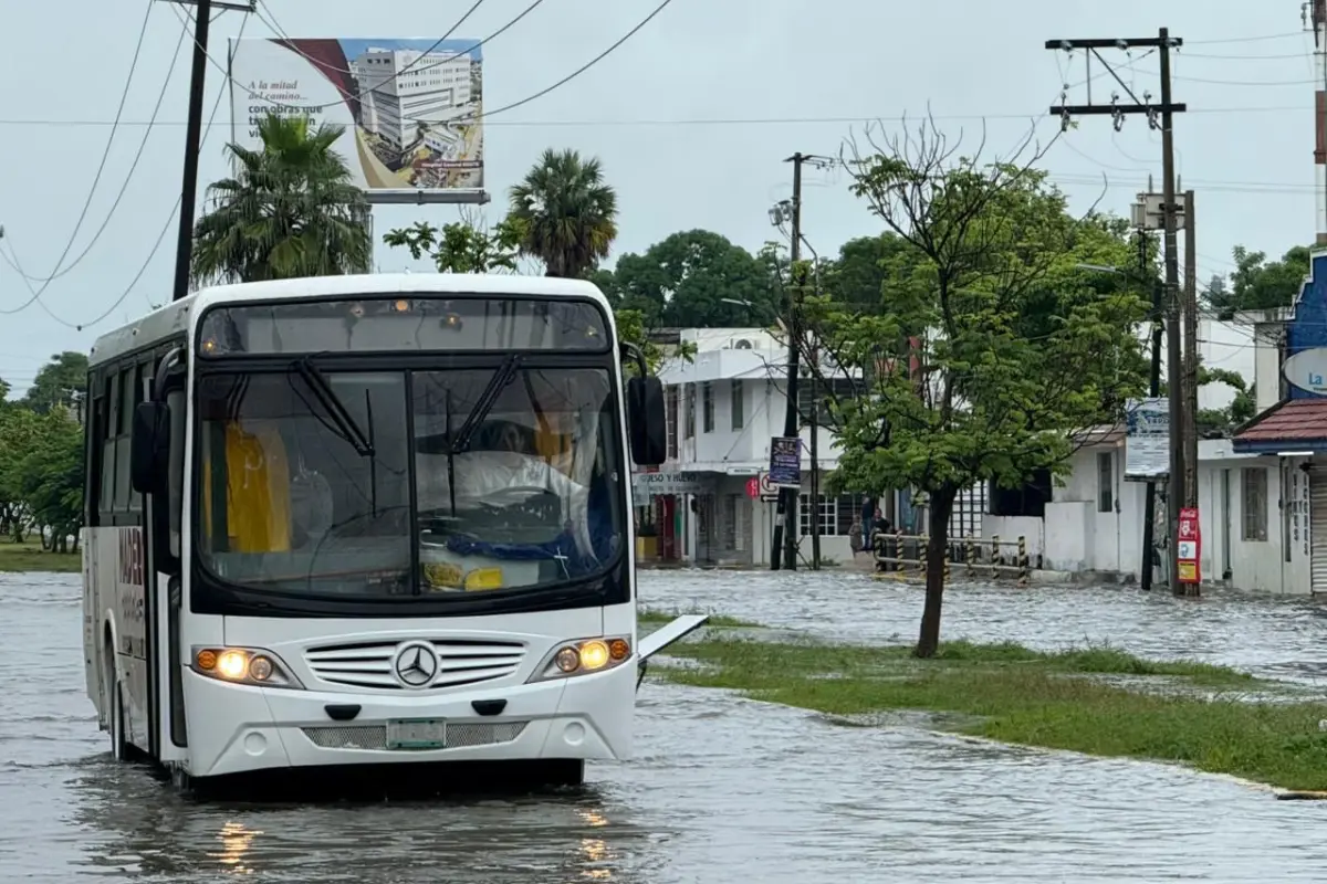 Las intensas lluvias en el sur de Tamaulipas han provocado encharcamientos en algunos sectores. Foto: Axel Hassel