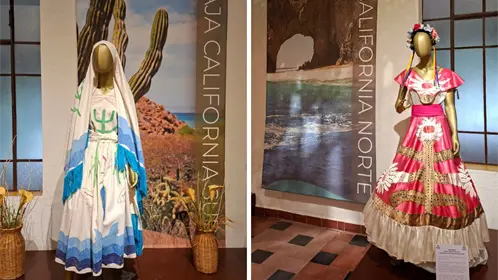 Confunden trajes típicos de Baja California y Baja California Sur en exposición del Museo del Traje