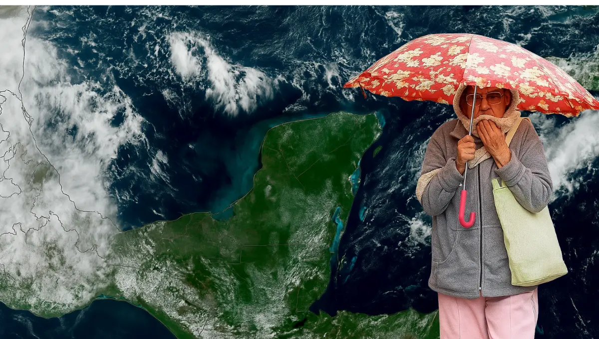 Se prevén lluvias de moderadas a fuertes en la costa de Yucatán Foto: Protección Civil/Canva