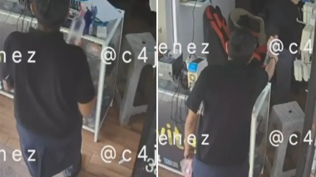 VÍDEO | Presunto ladrón fue captado abusando de la buena voluntad de una encargada en tienda