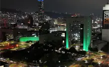 El Poder Judicial de Nuevo León se ilumina de verde por la salud mental