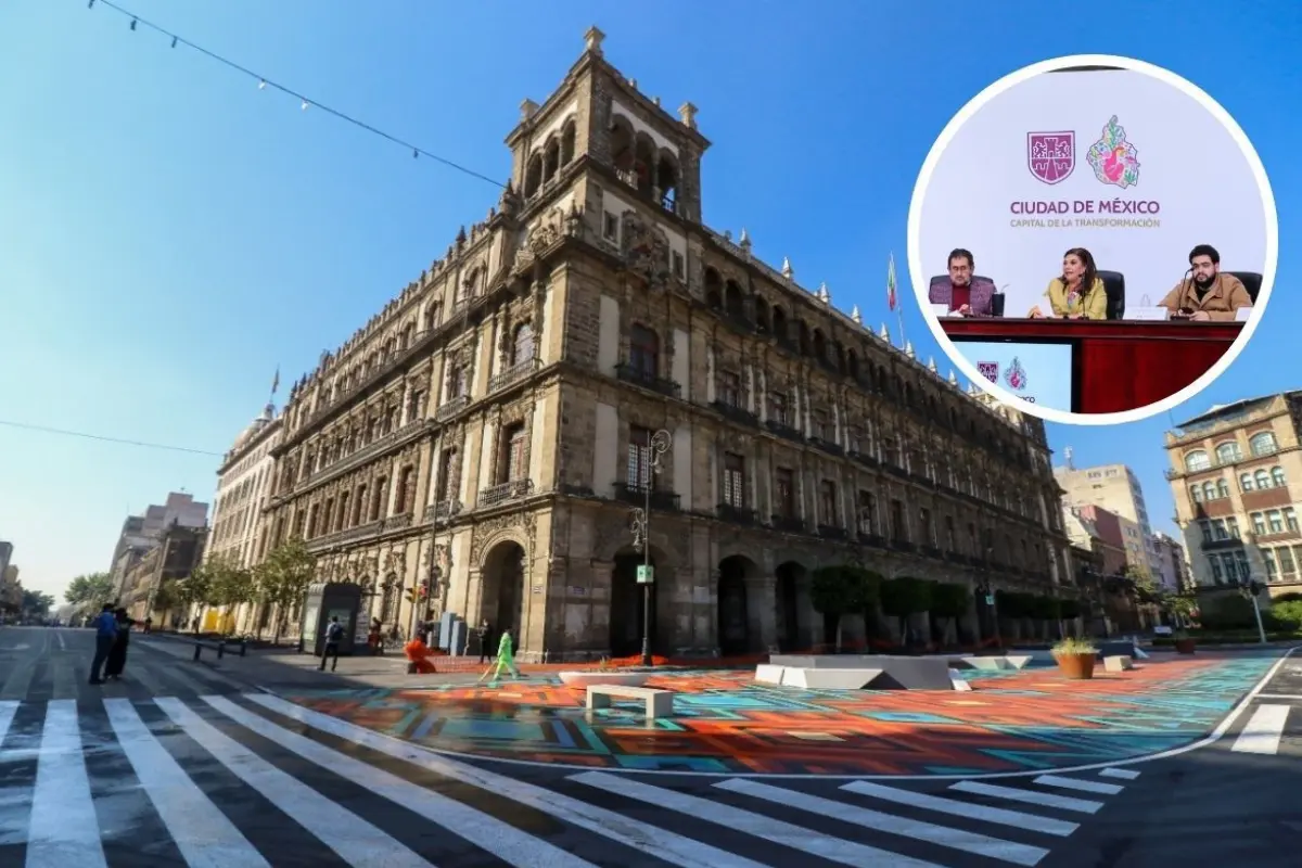 Clara Brugada busca un Centro Histórico ordenado . Foto: Gobierno CDMX l Canva