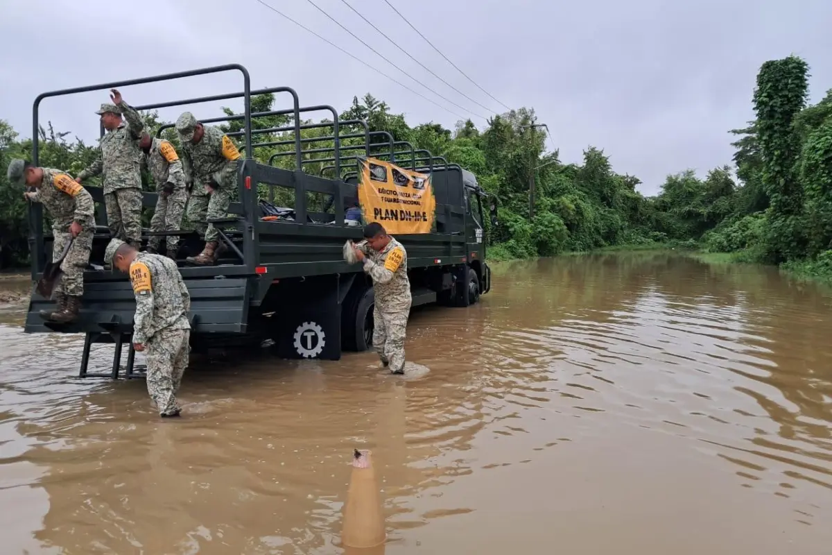 Cuerpos de Emergencia ejecutando el Plan DN-III-E Foto: Gobierno de México