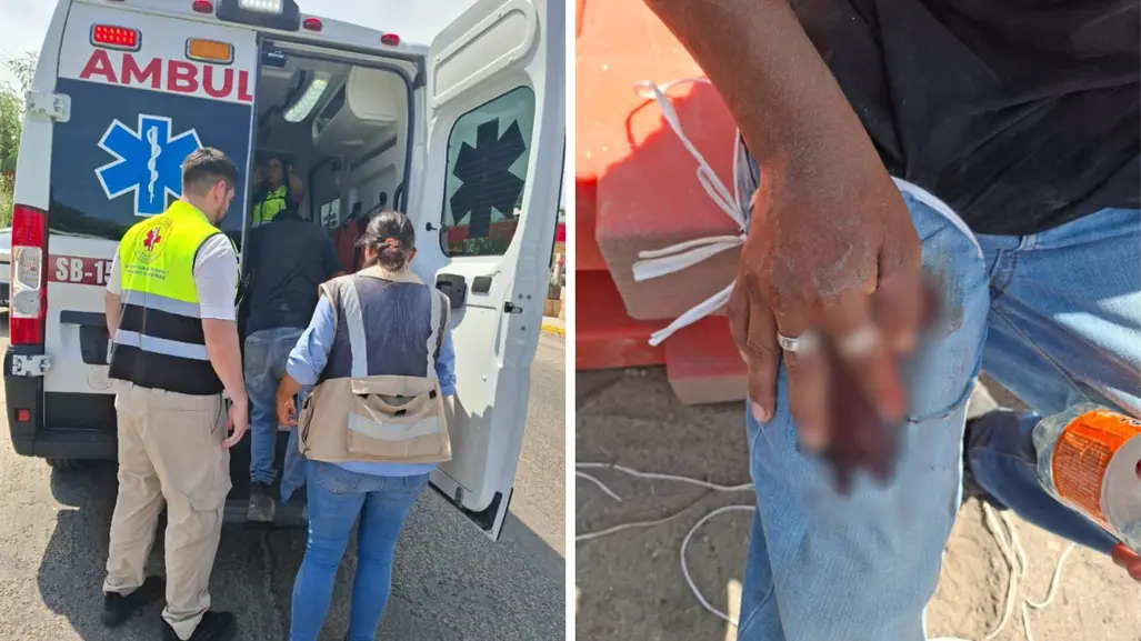 Trabajador de la construcción resulta herido en la colonia Pueblo Nuevo, La Paz