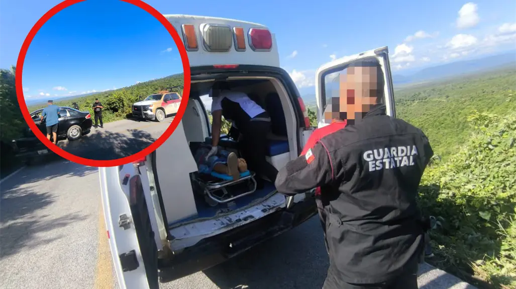 Guardia Estatal rescata a familia que cayó a un barranco en la carretera Mante–El Huizache