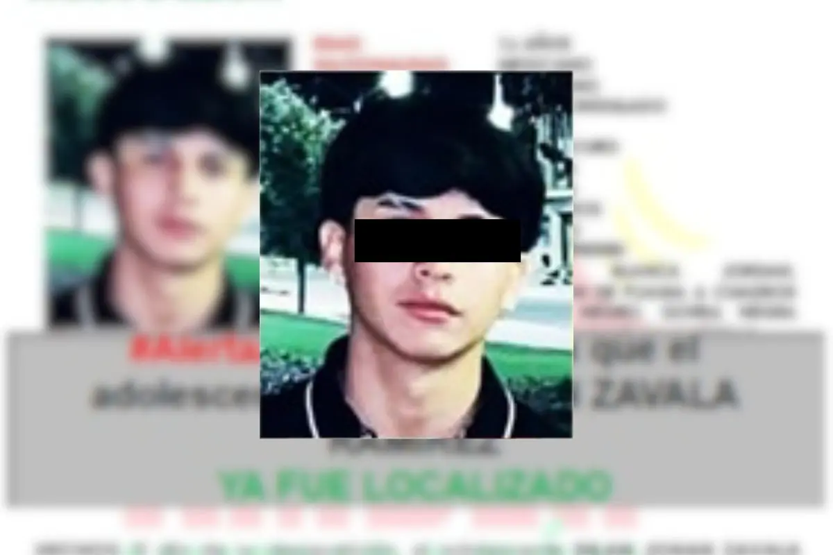 Localizan a adolescente reportado desaparecido. Foto: Alerta Amber