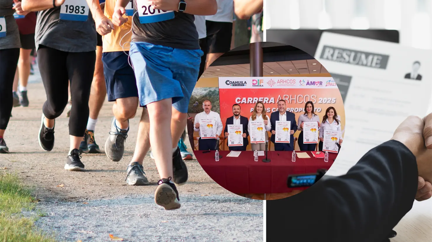 Carrera ARHCOS 2025 en Saltillo: deporte y solidaridad en la Ruta Recreativa este 12 de octubre. Foto: Canva | Gobierno de Coahuila.