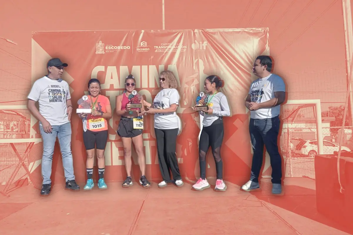Primera edición de la carrera-convivencia Camina y Trota por la Salud Mental Foto: Gobierno de Escobedo