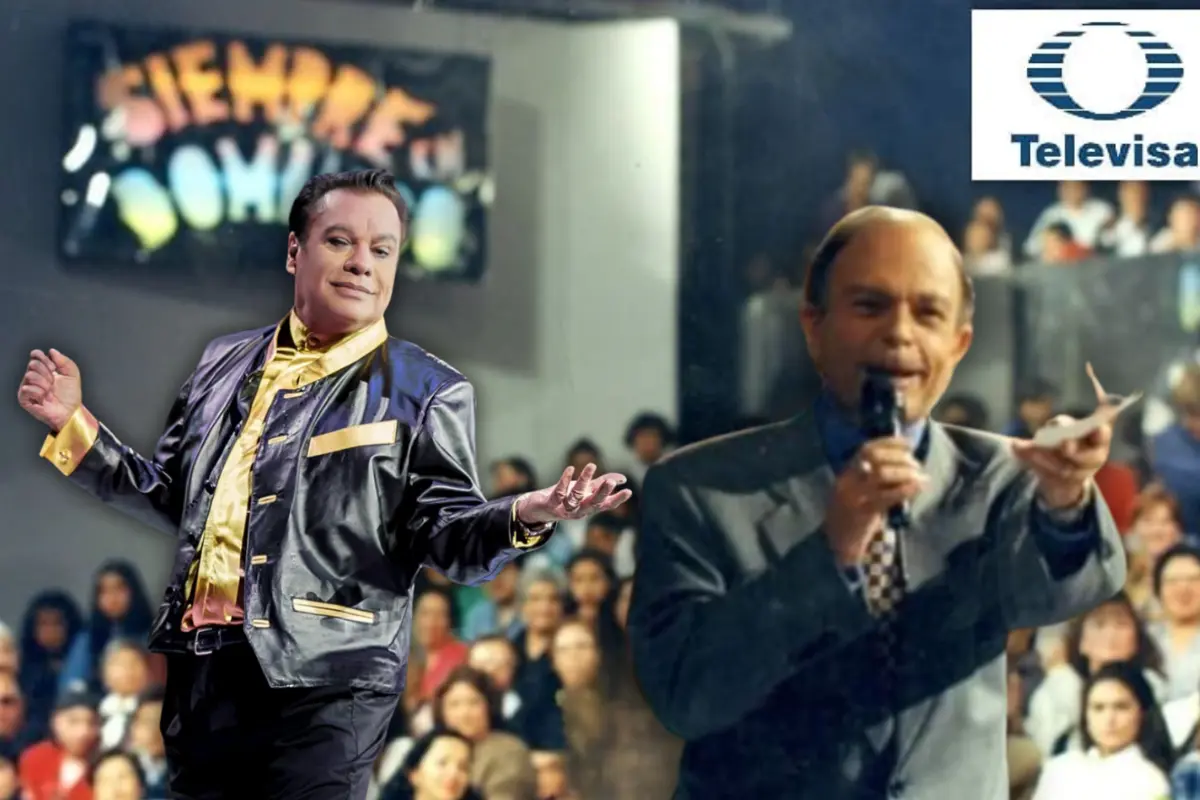 Juan Gabriel: el día que Raúl Velasco desafió a Televisa (Foto: IG @siempre_en_domingotv, @soyjuangabriel_ / Canva)