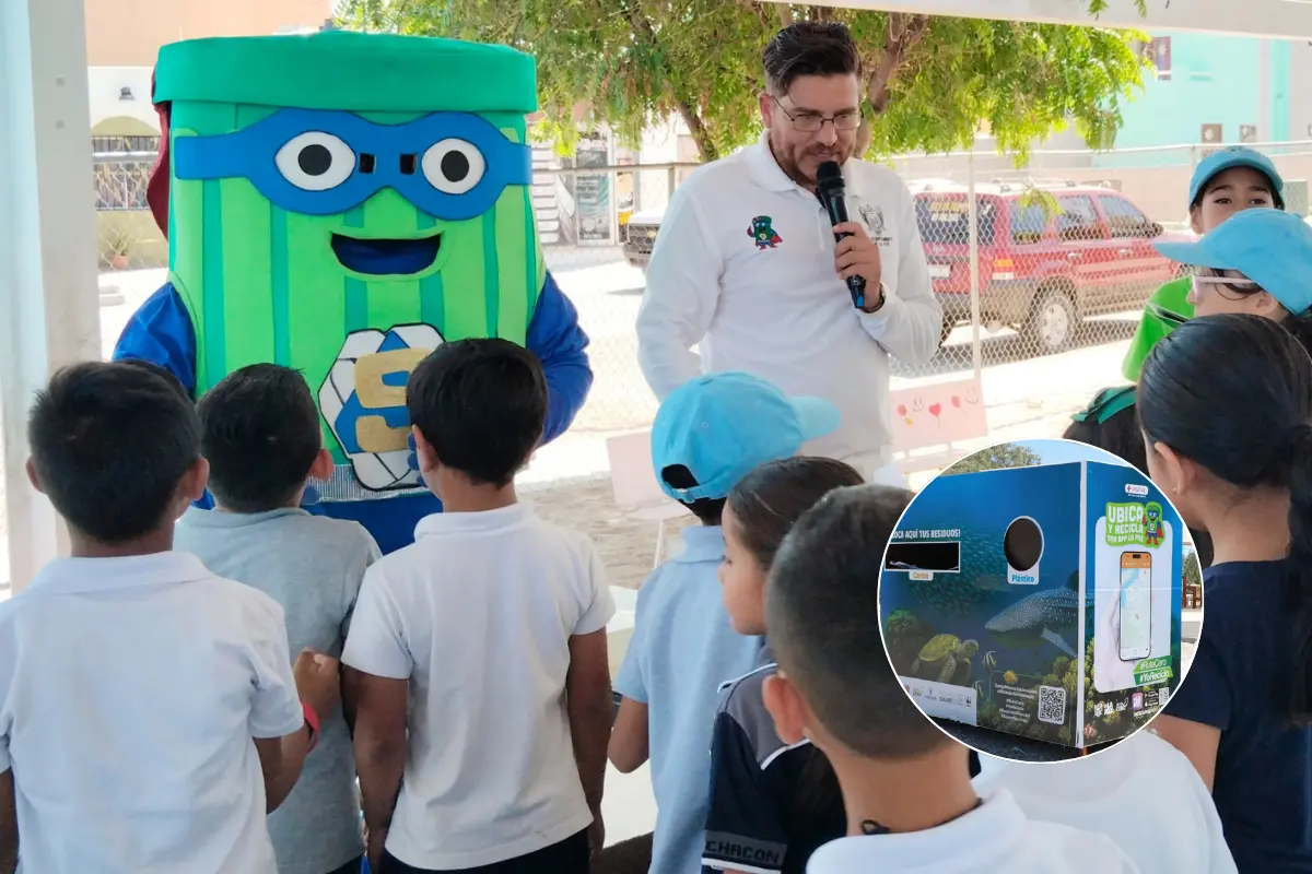 Alumnos de la Escuela Primaria Hugo César Piñeda Chacón se vieron entusiasmados con actividades de educación ambiental. Foto: Ayuntamiento de La Paz
