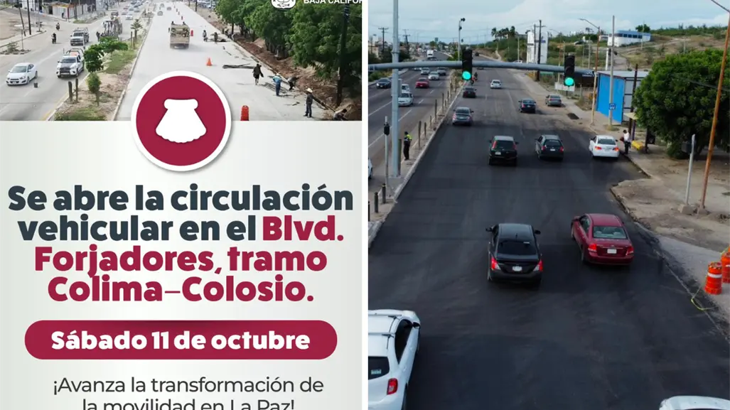 Reabren a la circulación dos tramos rehabilitados de Forjadores en La Paz: estos son