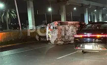 VIDEO | Impactante incendio consume por completo un auto en Guadalupe