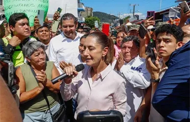 Claudia Sheinbaum visita  a damnificados en Puebla, Veracruz e Hidalgo tras fuertes lluvias