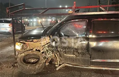 VIDEO | Estrellamiento de camioneta en Escobedo deja un lesionado y daños viales