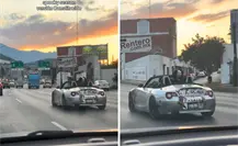 Halloween en Monterrey: conductor convierte su auto en escena de terror en Constitución