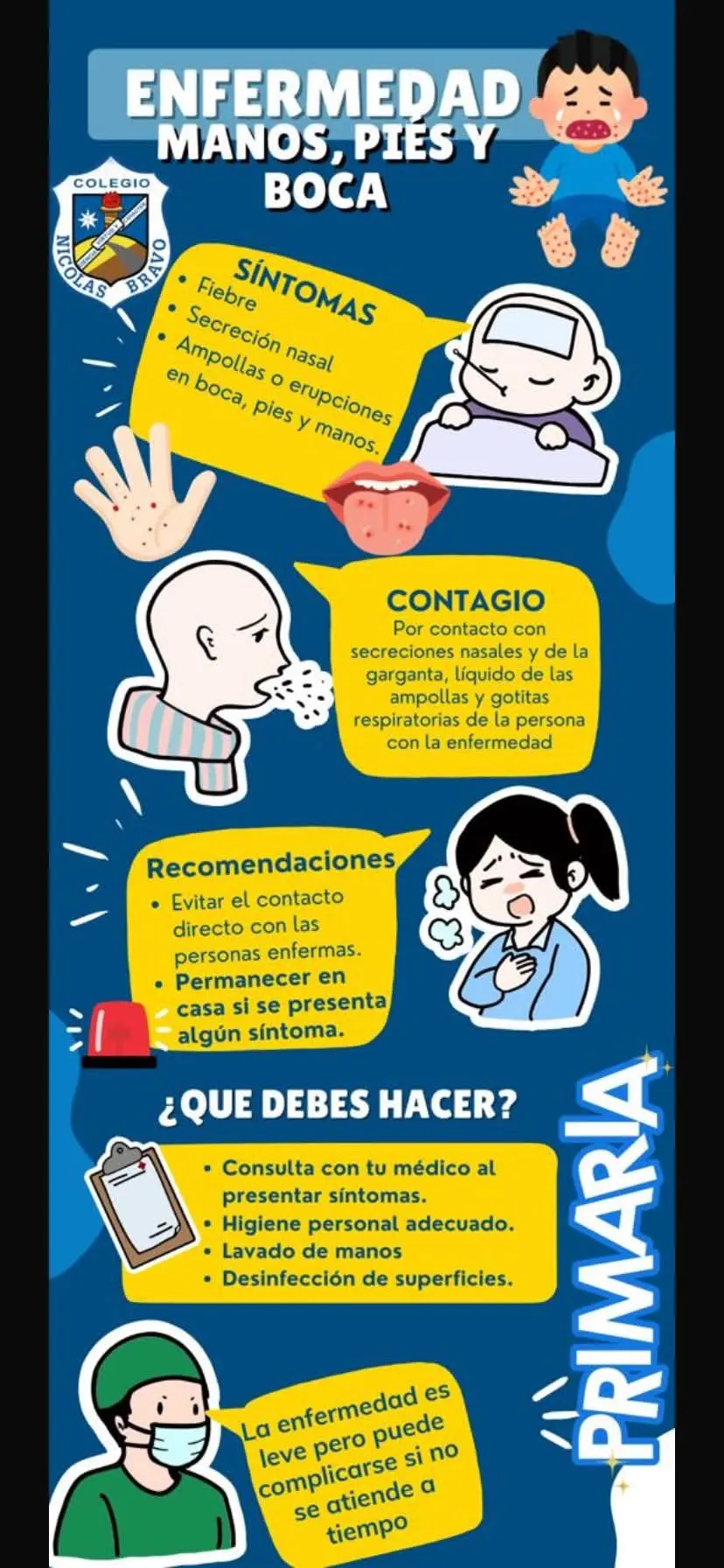 Medidas de prevención en el colegio Nicolás Bravo en Saltillo / Foto: colegio Nicolás Bravo