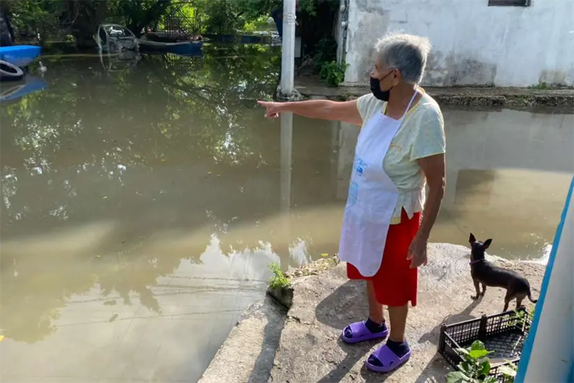 Sector inundado en el sur de Tamaulipas tras las recientes lluvias. Foto: Victoria Jiménez