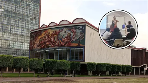 VIDEO | Presunto profesor de la UNAM se retira la ropa frente a estudiantes
