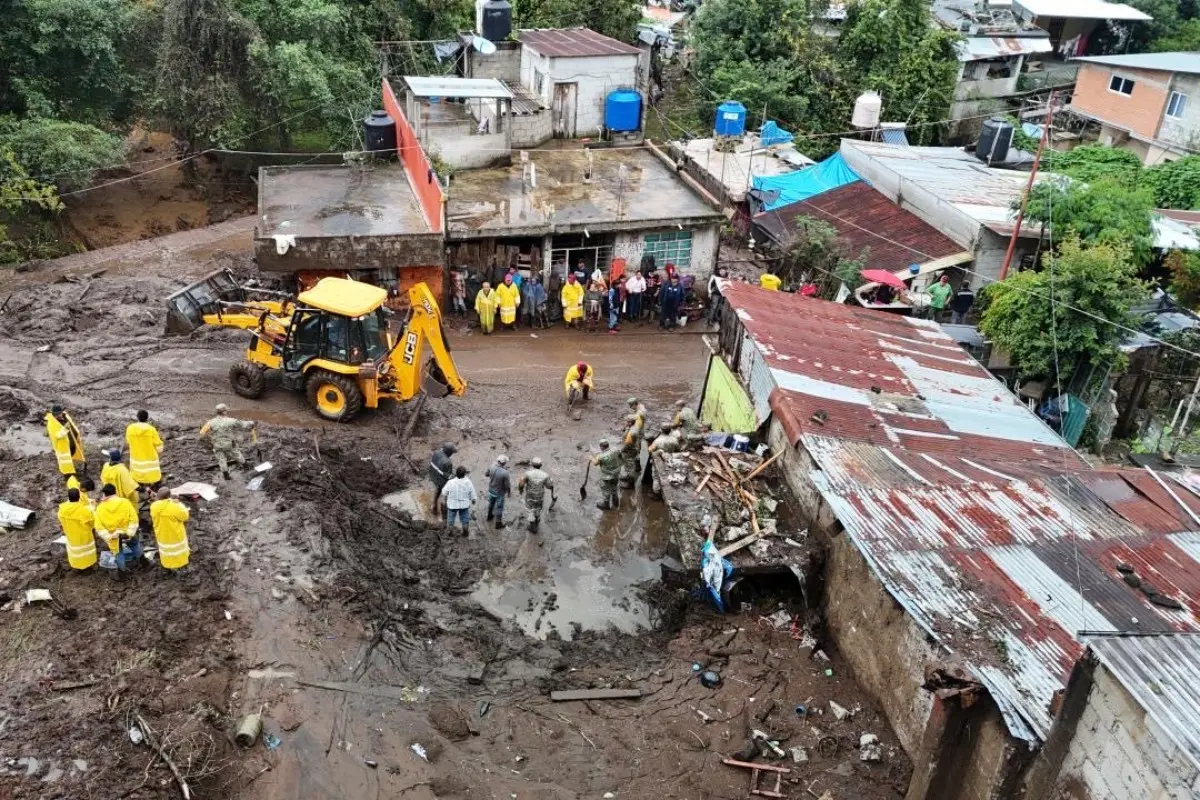 Devastación tras inundaciones Foto: Gobierno de México
