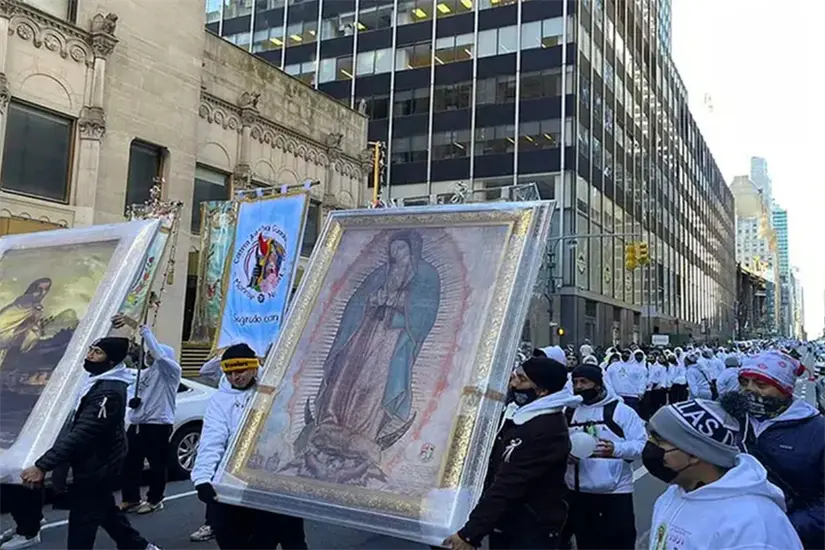Antorcha Guadalupana en Nueva York en años pasados | Foto: FB