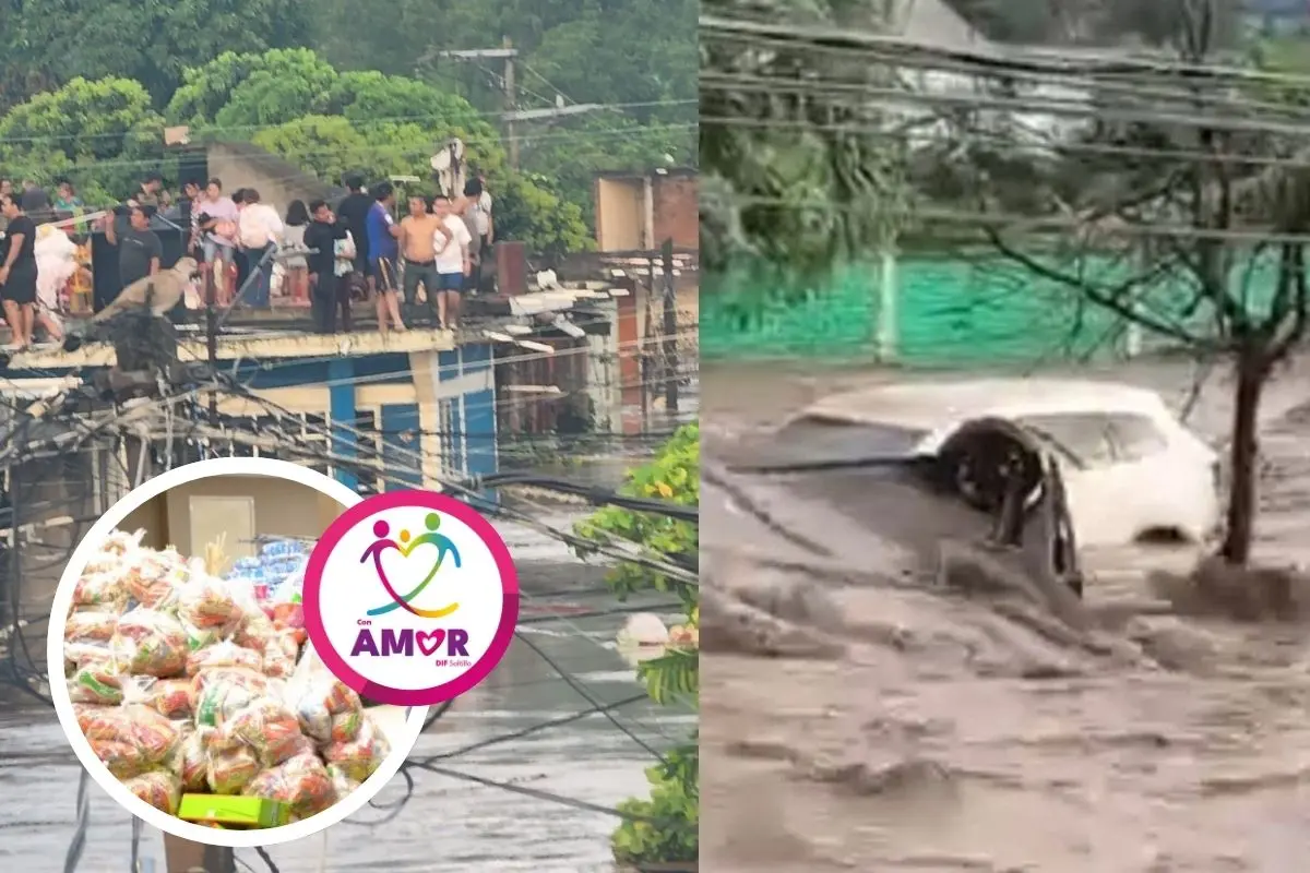 DIF Coahuila abre centro de acopio en Saltillo a beneficio de damnificados por inundaciones / Foto: Redes Sociales | DIF Saltillo | Canva