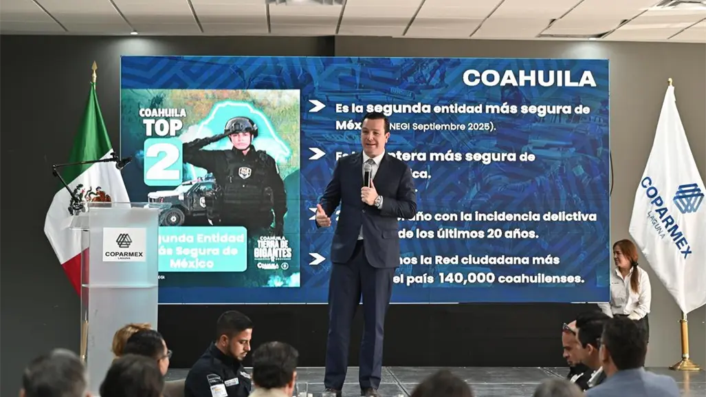 Fiscal Federico Fernández Coahuila comparte estrategias de seguridad en foro nacional de Coparmex
