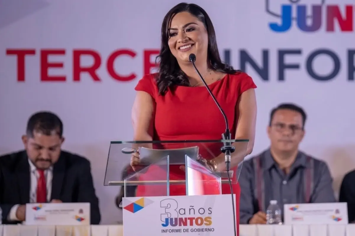 Gabriela Mejía en conferencia de prensa Foto: Gobierno de Colima