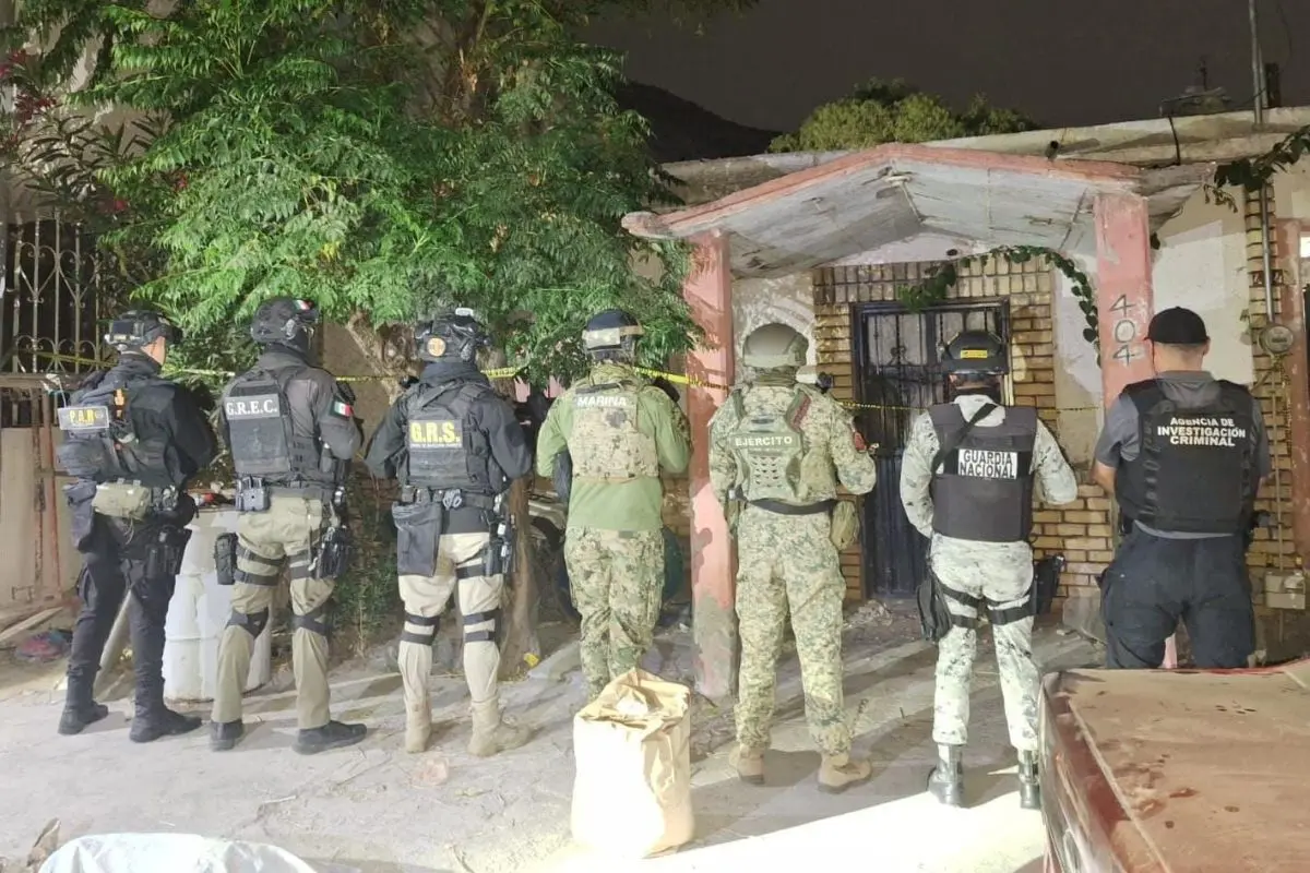 Operativo en Saltillo asegura alrededor de 14 kilos de cristal en la colonia Guayulera / Foto: Gobierno de Coahuila