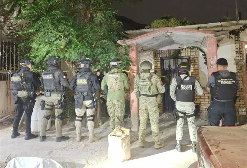 Operativo en la colonia Guayulera deja alrededor de 14 kilos de cristal asegurados / Foto: Gobierno de Coahuila 