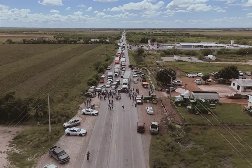 La carretera Victoria- Matamoros, a la altura del punto conocido como la 