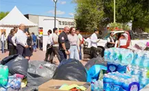 Envían 50 toneladas de ayuda de Nuevo Laredo al Sur de Tamaulipas y a Veracruz