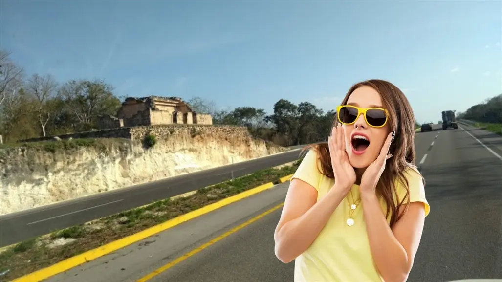 ¿Cómo llegaron estas estructuras mayas a estar junto a la carretera Mérida - Campeche?