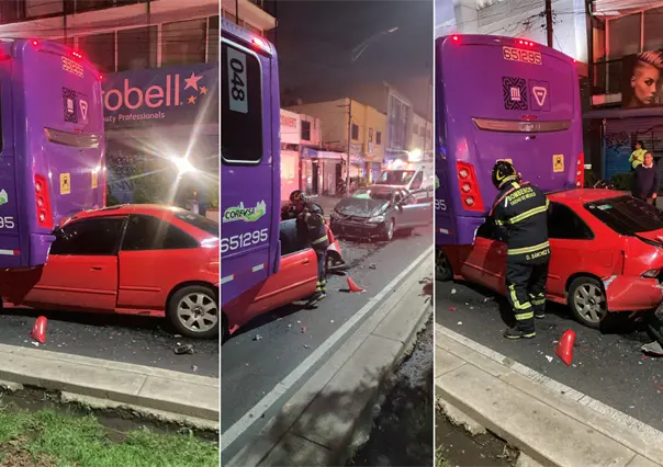 Choque múltiple deja un lesionado en Benito Juárez; responsable huyó del lugar