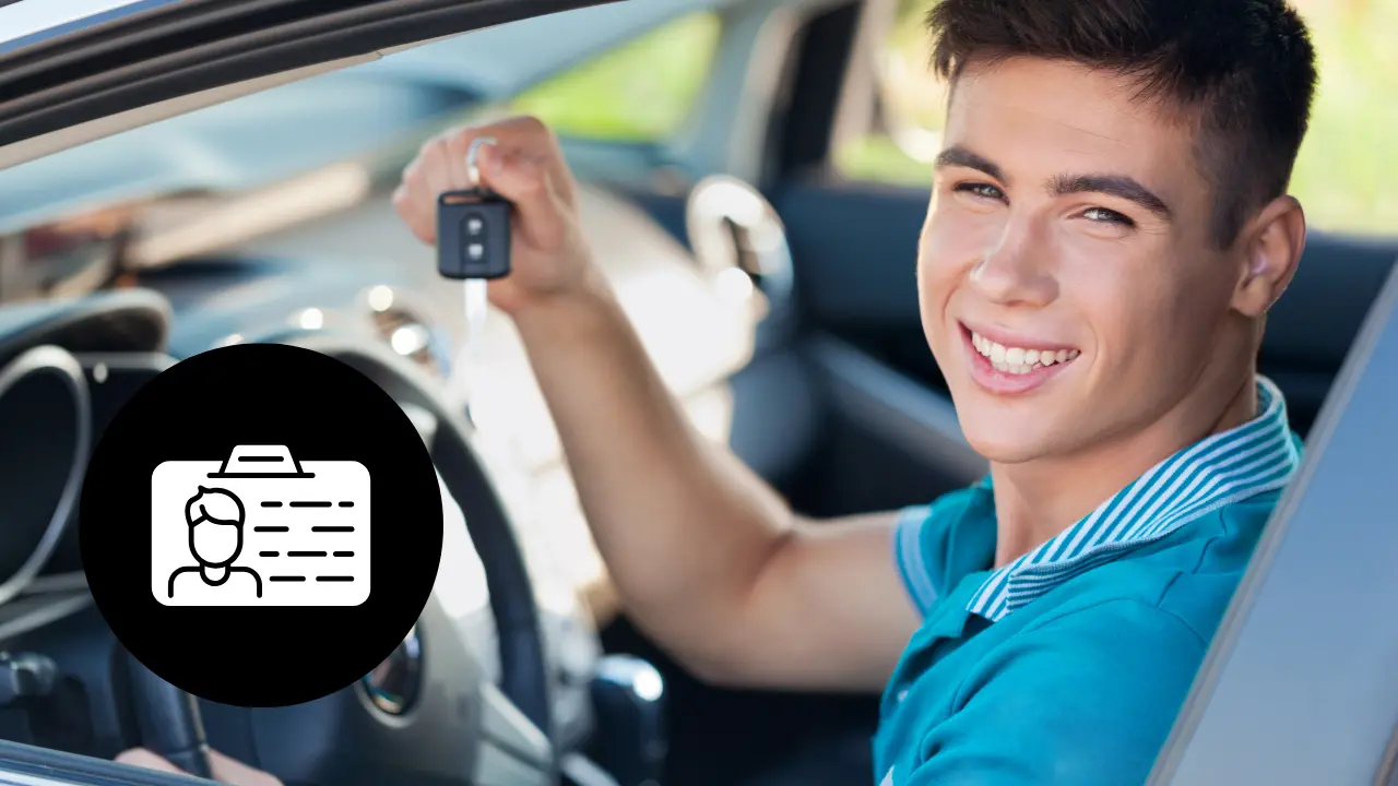 Adolescente manejando un auto. Foto: Canva