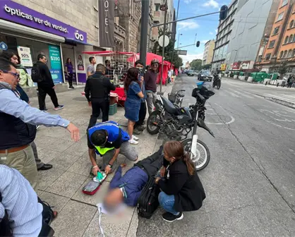 Atropellan a peatón en la colonia Centro; sufrió fuerte golpe en la cabeza