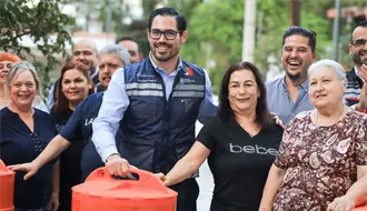 David de la Peña entrega obra vial en La Cieneguilla
