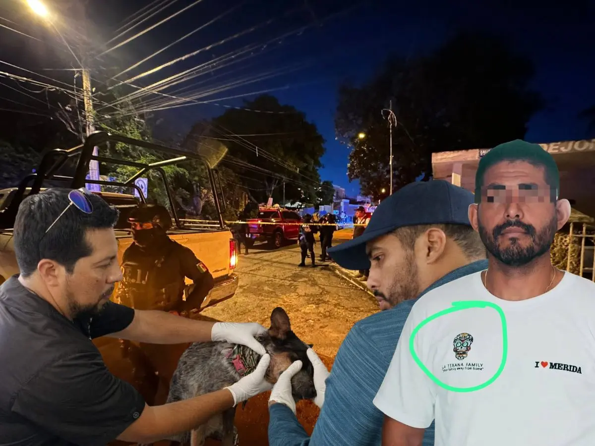 La noche del martes agentes de la FGE de Yucatán realizaron un cateo en la vivienda del presunto agresor de una perrita que fue encontrada herida en un basurero de la colonia Plan de Ayala Norte el pasado domingo.- Fuente Olimpia Shinne y Península al Extremo