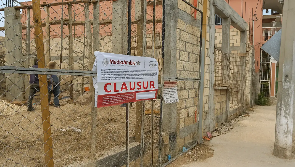 En el lugar se encontraron obras con un avance aproximado del 40% Foto: Profepa