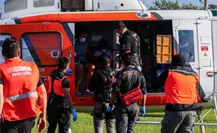 Helicóptero de PCNL brinda rescate aéreo a mujer y menor en Veracruz