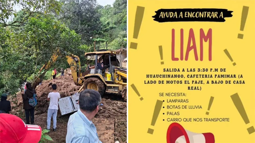 Mujer entierra a su madre que murió por lluvias en Huauchinango y ahora busca a su hijo